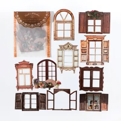 Image de Stickers Vintage Creux - Déco Kawaii pour Scrapbooking & Journal Intime