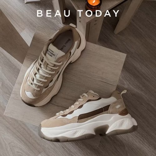 Image de Baskets à Plateforme en Cuir Suédé - Style Trendy & Confort