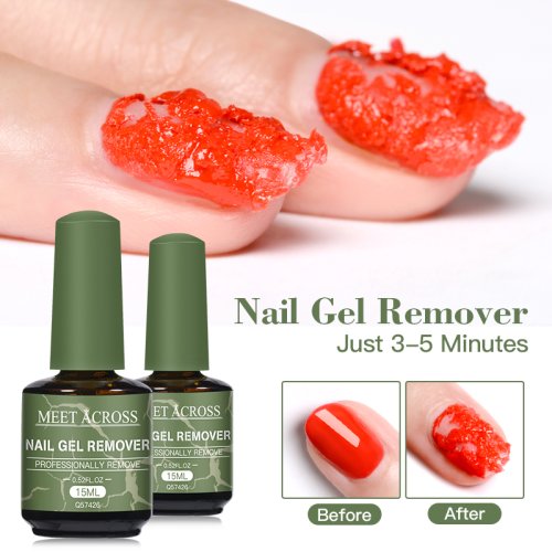 MEET ACROSS 15ml Magic Fast Nail Gel Polish Remover Schoon UV Losweken Semi Permanente Vernis Nail Art Removal gereedschap Manicure
