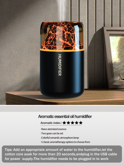 Immagine di Il diffusore per aromaterapia USB umidificatore con lampada colorata vulcanica simulata è adatto per...