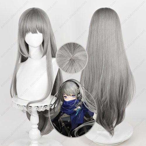 Image de Perruque Cosplay Grise Dégradée 85cm - Cheveux Synthétiques