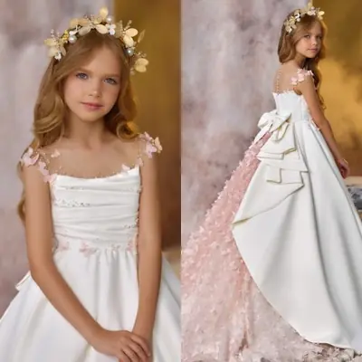 Image de Robe Fleurie Blanche Élégante pour Fille