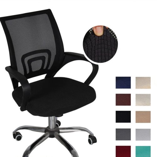 Image de Housse de Chaise Élastique - Protection Confortable pour Votre Fauteuil Bureau