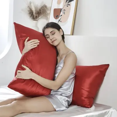 Image de Taie d'oreiller en soie de mûrier 100% naturelle 25 momme