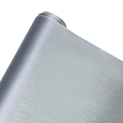 Image de Autocollants Aluminium Brossé Argenté - Style Premium pour Voiture & Moto