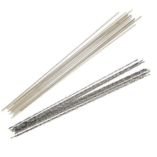 Imagen de Hojas de sierra de doble espada de acero de tungsteno, 12 piezas, joyería de Metal, grabado de cera, herramienta de mano DIY