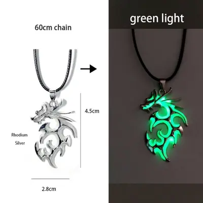 Image de Collier Dragon Lumineux - Style Hip Hop & Rock