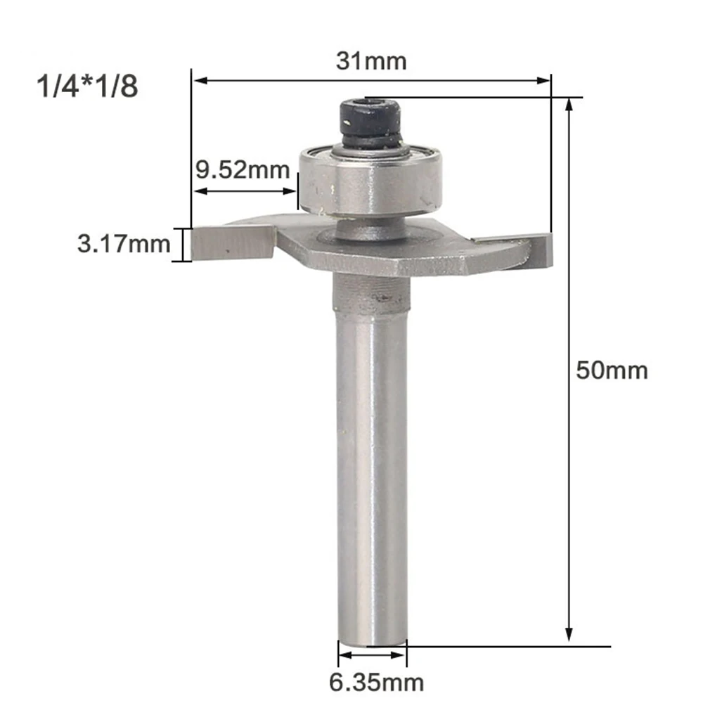 Immagine di Fresa per Router 3,17 x 2,38 mm - Perfetta per Scanalature su Legno