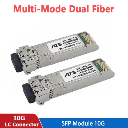Imagen de Módulo SFP+ 10G Multimodo SR Dúplex LC, 850nm, 300m – Transceptor de Fibra Óptica Compatible con Switches Cisco y MikroTik