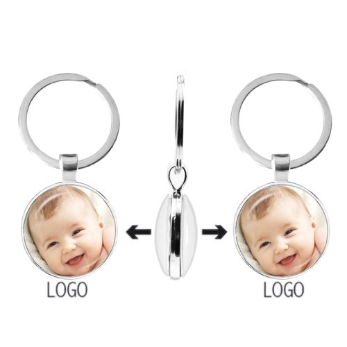 Imagen de Llavero Personalizado de Doble Cara con Diseño de Ángel para Mamá, Papá, Bebé, Niños y Abuelos – Regalo Sentimental Ideal para Aniversarios Familiares