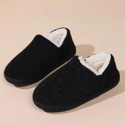 Image de Pantoufles Hommes Hiver Chauffantes en Fourrure