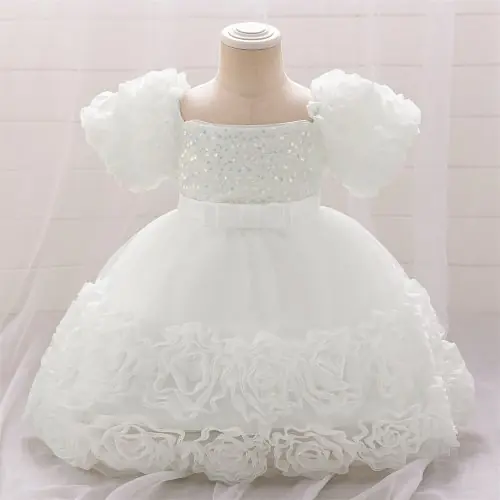Image de Robe Fleurie Pailletée pour Petite Fille