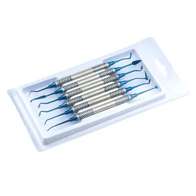 Image de Spatules Dentaires en Titane - Ensemble de 6 Pièces