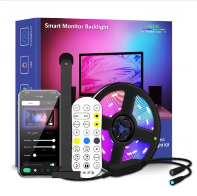 Image de Bande LED RGBIC pour TV - Éclairage Ambiant Intelligent avec Sync Musique