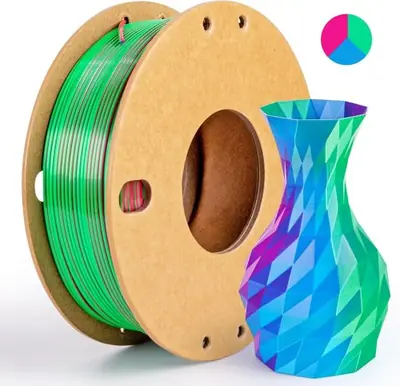 Image de Filament PLA Soie 3 Couleurs 250g - 1.75mm