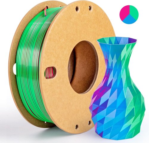 Image de Filament PLA Soie 3 Couleurs 250g - 1.75mm