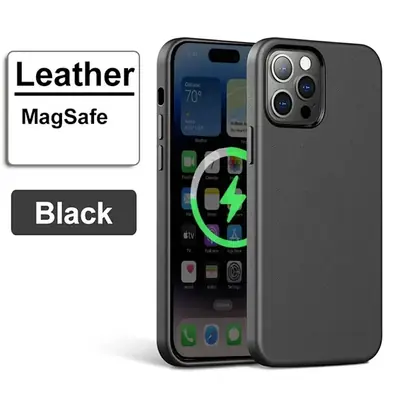 Image de Étui MagSafe Luxe Cuir pour iPhone 17 Pro Max & Plus