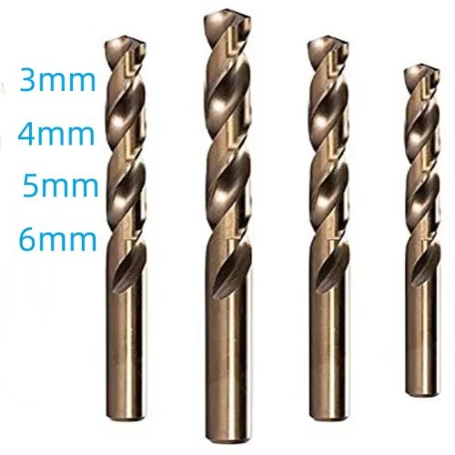 Immagine di Set di Punte Elicoidali Rivestite in Cobalto HSS M35 per Foratura in Legno, Metallo e Acciaio Inossidabile - Set Professionale per Taglierina