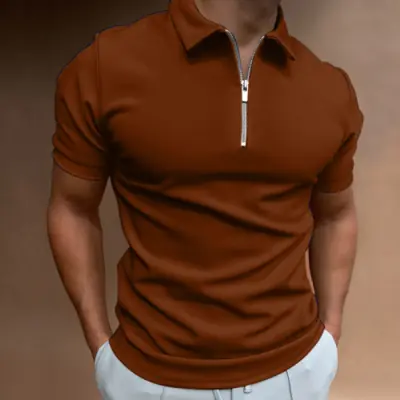 Image de Polo Homme Été - Col Rabattu & Fermeture Éclair
