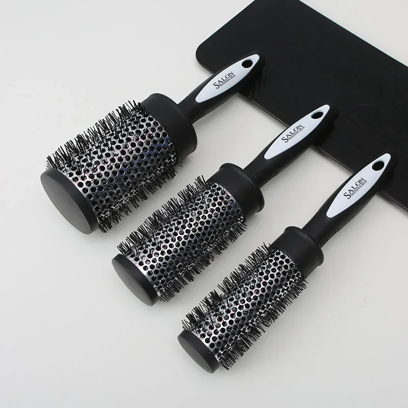 Image of Natural Curly Hair Styling Tool with Thermal Aluminum Barrel Comb for Defined Curls and Smooth Finish