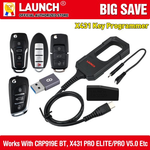Image of Professional X431 Key Programmer with Super Chip and 4 Universal Remote Smart Keys for X431 Immo Elite, Immo Plus, and PAD V – Complete Car Key Programming Solution