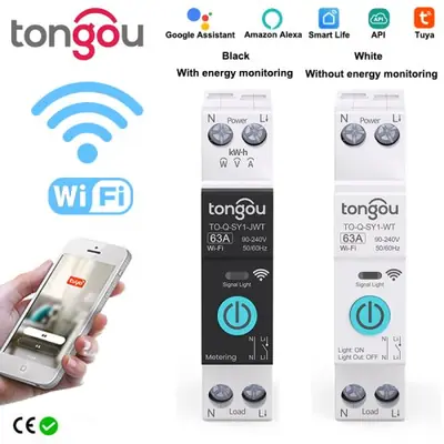 Image de Disjoncteur intelligent WiFi Tuya 16A - Contrôle à distance