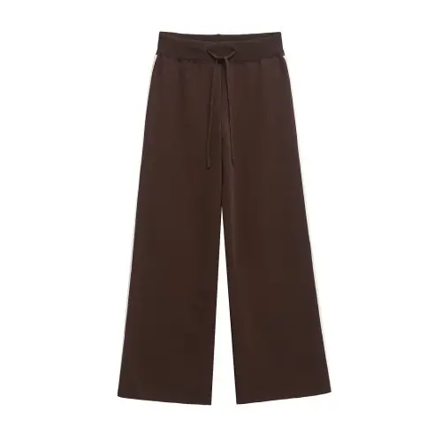 Image de Ensemble 2 pièces femme marron - Pull + Pantalon taille haute