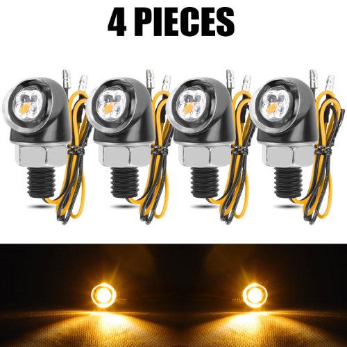 4pcs zwart amber