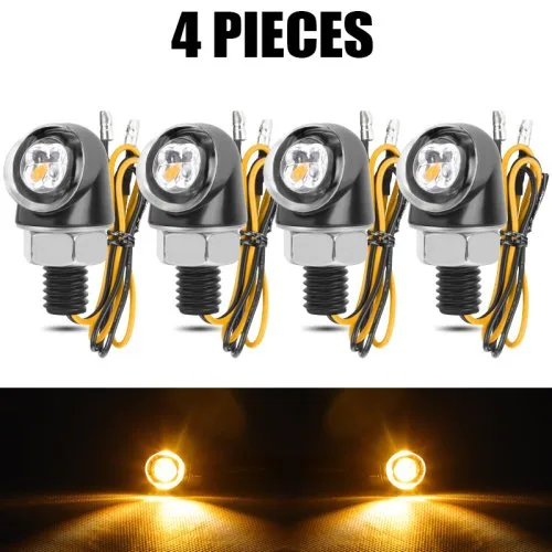 4pcs zwart amber