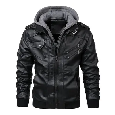 Veste en Cuir Biker Homme - Style Moto Décontracté