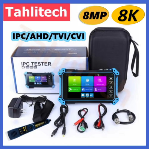 Immagine di Tester CCTV Professionale con 5.4" Monitor Integrato - Compatibile con Telecamere Analogiche, IP, 8K IPC, PTZ, VGA, HDMI e POE - Incluso Cavo di Ingresso e Tracer per Diagnostica Rapida
