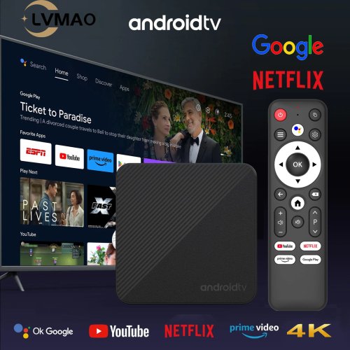 Image of Wifi6 Android14 Smart TV Box T1S AllwinnerH313 Chip Quad core 100M Lan Bluetooth 5 4K video Chromecast Streaming Media Player