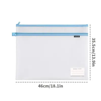Image de Sac de fichiers transparent à double zip - Organisation ultra-pratique