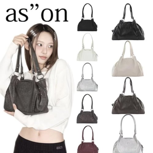 Image of Stylish Korean-Japanese Inspired Leather Tote Bag – Large Capacity Streetwear Shoulder Bag for Daily Use & Motorcycle Adventures