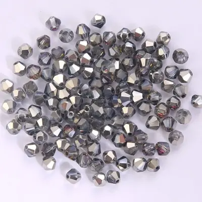 Image de Perles en Verre Bicone 4mm - Cristal Facetté pour Bijoux