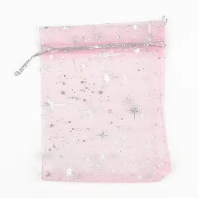 Image de Sacs Cadeaux Étoilés Organza - Lot de 50