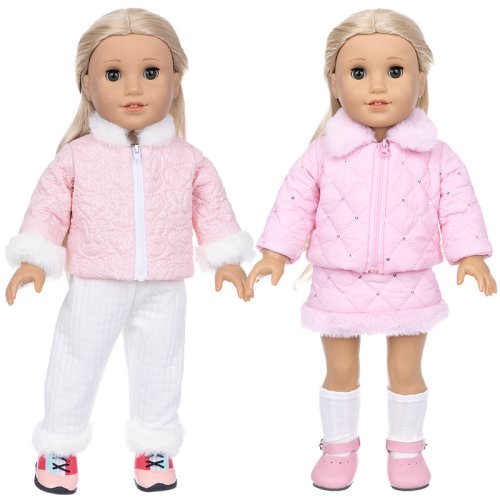 Bild von Wintermantel für Puppen – Stilvolle Jacke für 18-Zoll-Mädchenpuppen