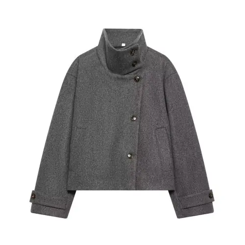 Image de Manteau Hiver Femme Col Montant - Style Simple & Élégant