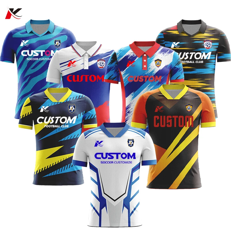 Imagen de Uniformes de Fútbol Personalizados con Sublimación y Bordado de Logotipo para Hombres - Camisetas y Conjuntos Cosidos de Gran Tamaño