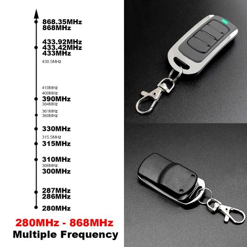 Imagen de Control remoto para puerta de garaje multifrecuencia, 280-868MHz, puerta Universal, abridor de 433mhz, duplicador para transmisor de código rodante fijo