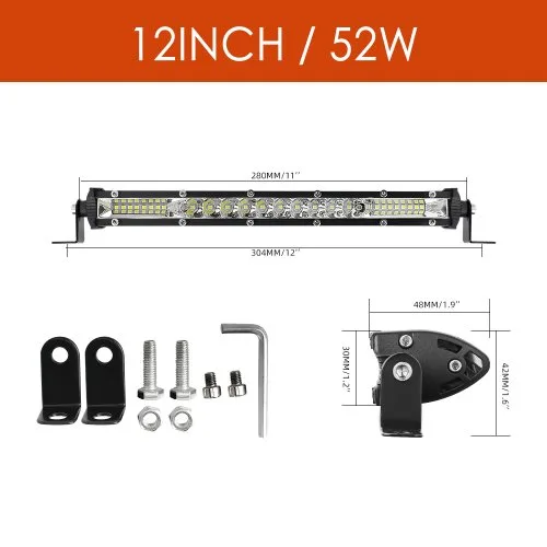 12 pulgadas 52W