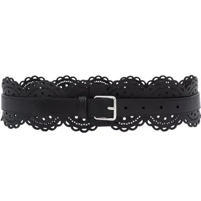 Image de Ceinture Large en Cuir Sculpté - Style Élégant & Robuste