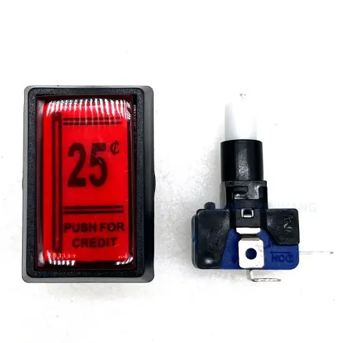 Image de Microinterrupteur LED Rouge 12V pour Jeux d'Arcade