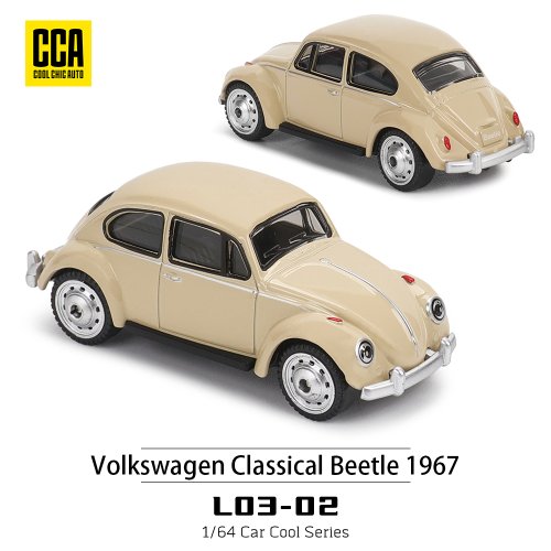 Afbeelding van Volkswagen Klassieke Kevers 1967 - Stijlvolle Zilveren Modelauto in Spuitgieting, Perfect als Collectie- of Geschenkitem