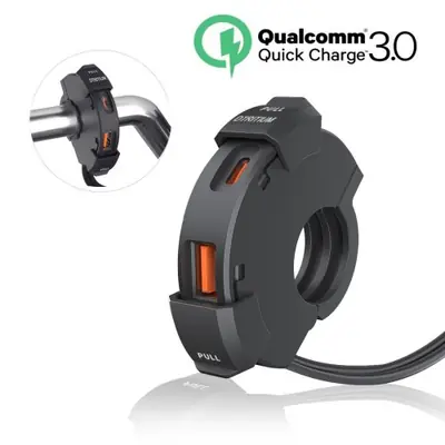Image de Chargeur USB Rapide Étanche pour Moto