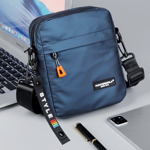 Bild von Elegante Mini-Umhängetasche für Herren – Wasserdichte PU-Leder Schultertasche mit Handyfach, Casual Business Messenger Bag