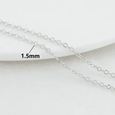 Image de Chaîne O Plate Plaqué Or 18K - 4m