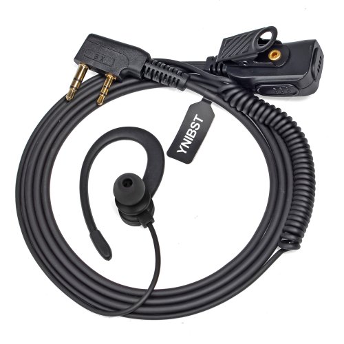 Imagen de Walkie Talkie Auricular Auricular en forma de G Compatible con Baofeng UV-5R BF-888S UV-82 Kenwood Radio de 2 vías, Auriculares con micrófono PTT en línea