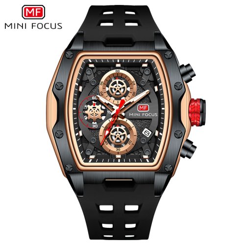 Image of MINI FOCUS Multifunctional Luxury Fashion Quartz Wristwatches for Men Warrior Red Strap Waterproof Chronograph reloj hombre 473G