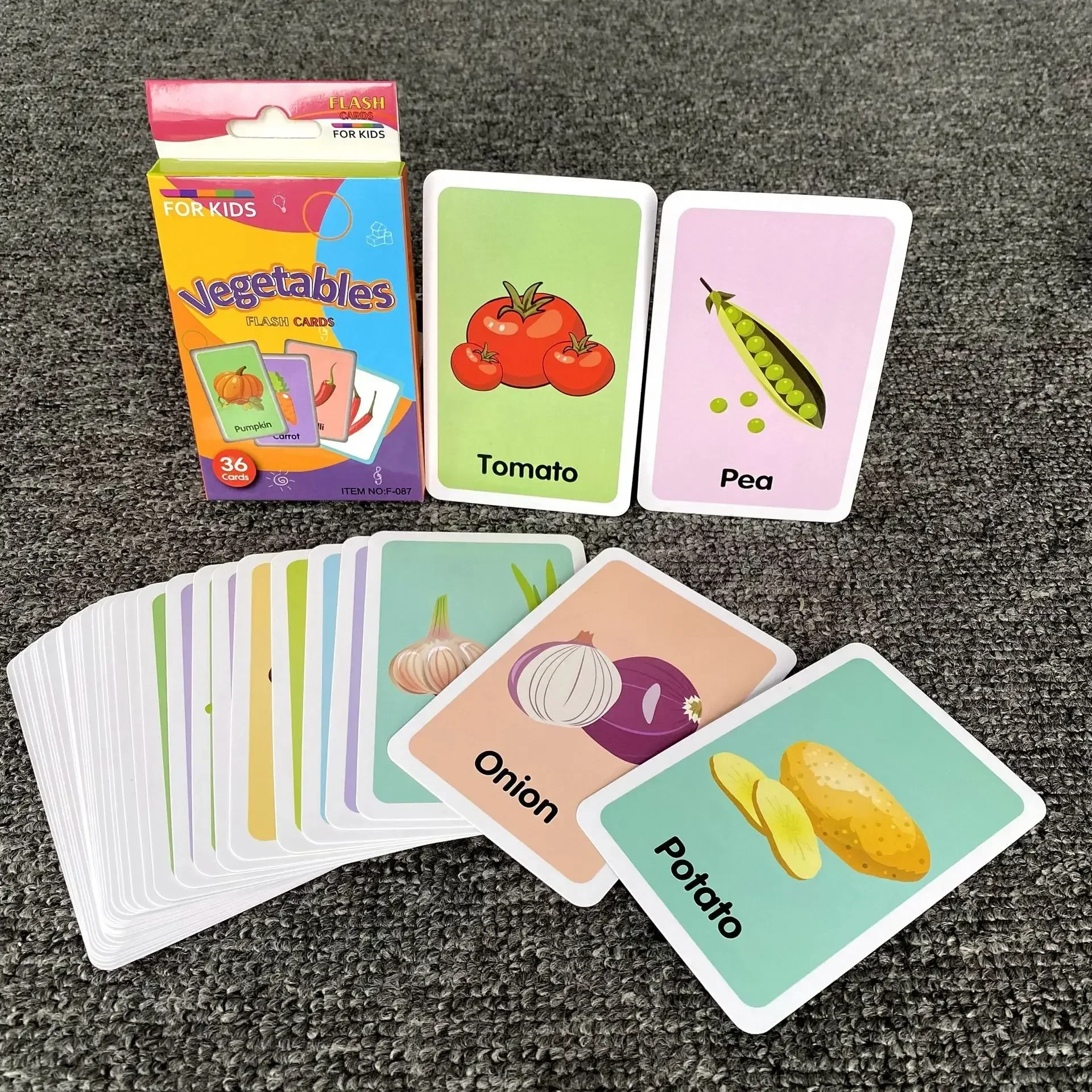 Image of 36pcs Children Cognition Cards Body Parts Animal Fruits Double Side Flashcards Montessori Baby Kids Early Educational Toys Gifts